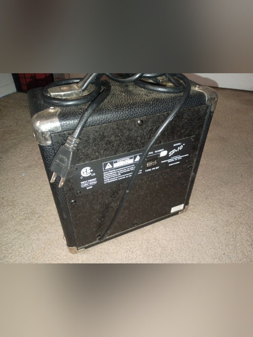 Black Portable SP-10 Guitar Amplifier